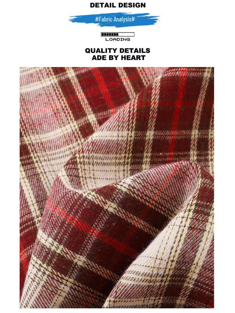 Men's Striped Plaid Long-Sleeve Shirt Jacket - Japanese Fashion, Hong Kong Style, Ideal for Spring and Autumn