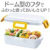 Skater Silver Ion Antibacterial Bento Box with Domed Tenpyo Bunroku Jet Ag+ Lid, 530ml, Style, Dreamy, Black, PFLB6AG-A