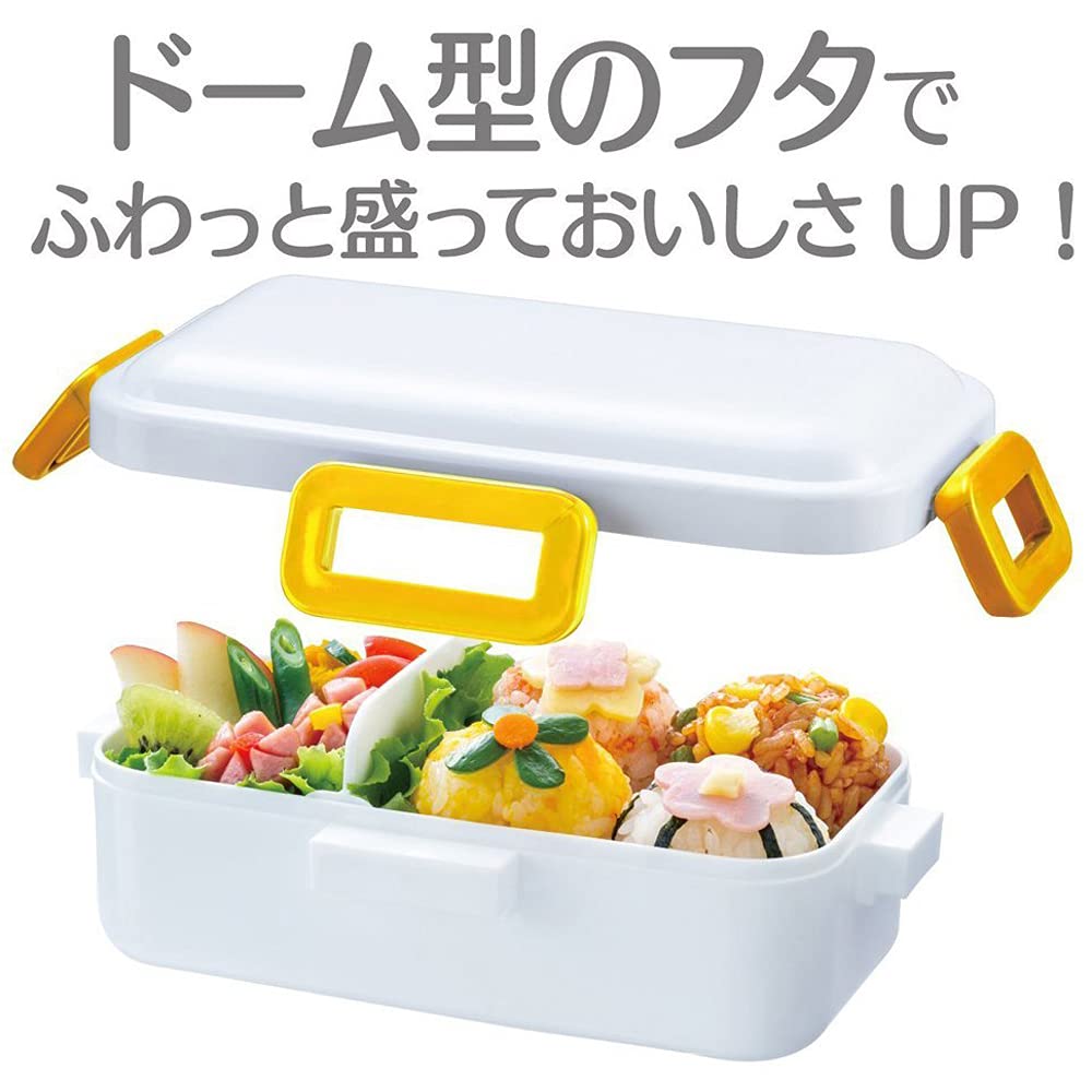 Skater Silver Ion Antibacterial Bento Box with Domed Tenpyo Bunroku Jet Ag+ Lid, 530ml, Style, Dreamy, Black, PFLB6AG-A