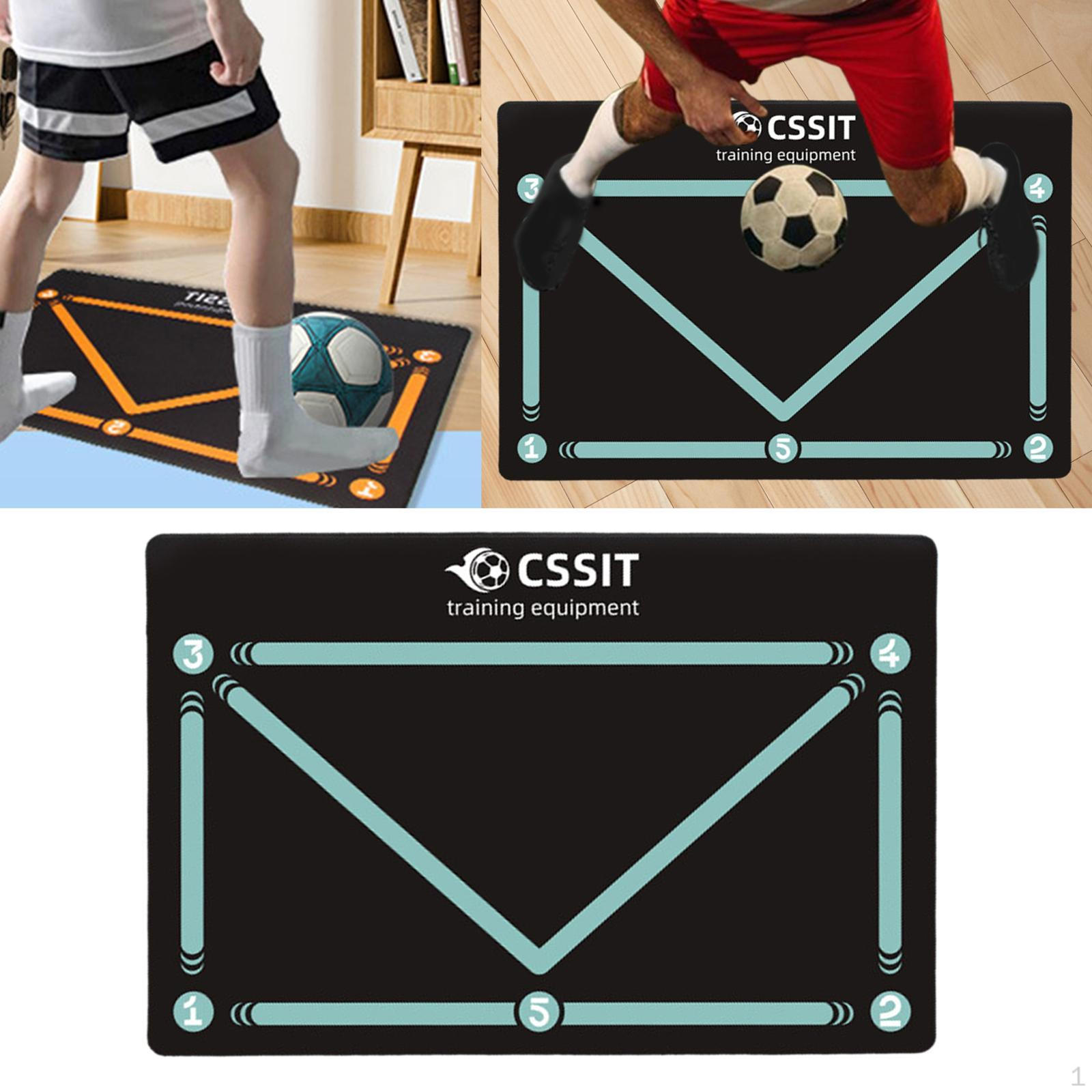 

Футбольный тренировочный коврик Коврик Противоскользящие устройства Легкий портативный дриблинг синий