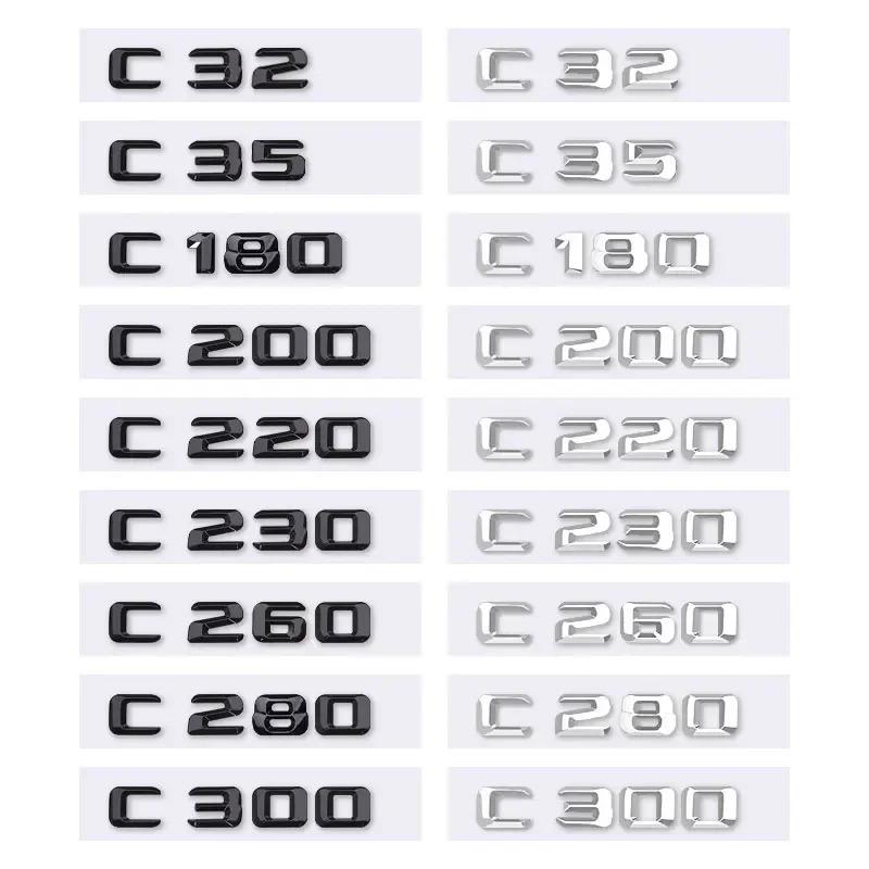 CXAFM1 C32 C35 C180 C200 C220 C230 C260 C280 C300 Logo Car Stickers for Mercedes Benz C Class Refit Rear Boot Trunk Displacement Label
