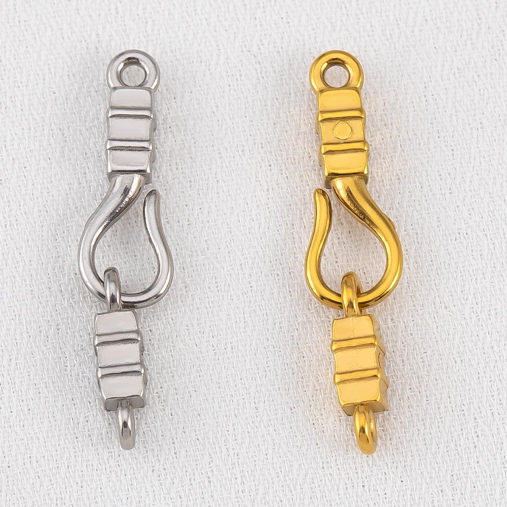 2pcs Multi-Design 304 Stainless Steel Connectors For DIY Unique Bracelet Necklace Jewelry Findings Wholesale Clasp Supplies