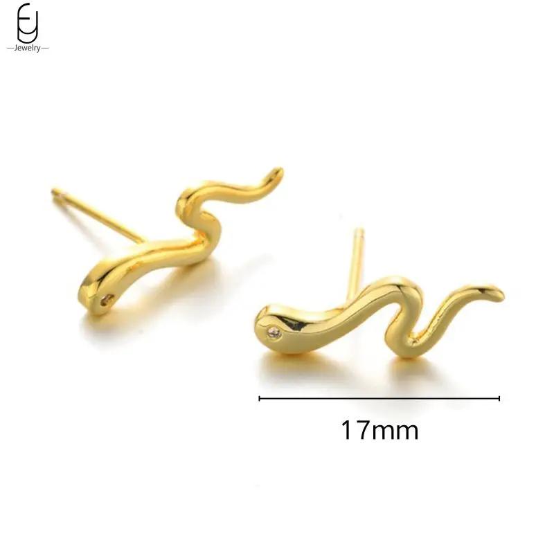 925 Silver Needle Vintage Snake Earrings Women Gold Round Ear Clips Punk Style Fashion Hoop Earrings Women Jewelry