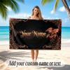 Dragon Theme Beach Towel Personalized Custom Name & Text Soft Quick Dry Beach Towel for Swimming Travel