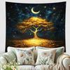 Goldener Baum des Lebens Wandteppich Wanddekoration für Schlafzimmer Gemütliche Atmosphäre Einzigartiger Wohnstil und Ruhige Wohnraumverbesserung
