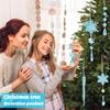 18-teiliges Set Weihnachts-Schneeflocken und Eiszapfen-Baumschmuck Weihnachts-Hängeornamente Acryl-Anhänger