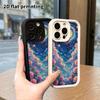 Phone Case: 2D Flat Design Suitable for iPhone 18 17 16 15 14 13 Pro Stepped Protective Case, Rose Starry Sky, Christmas and Halloween Gift