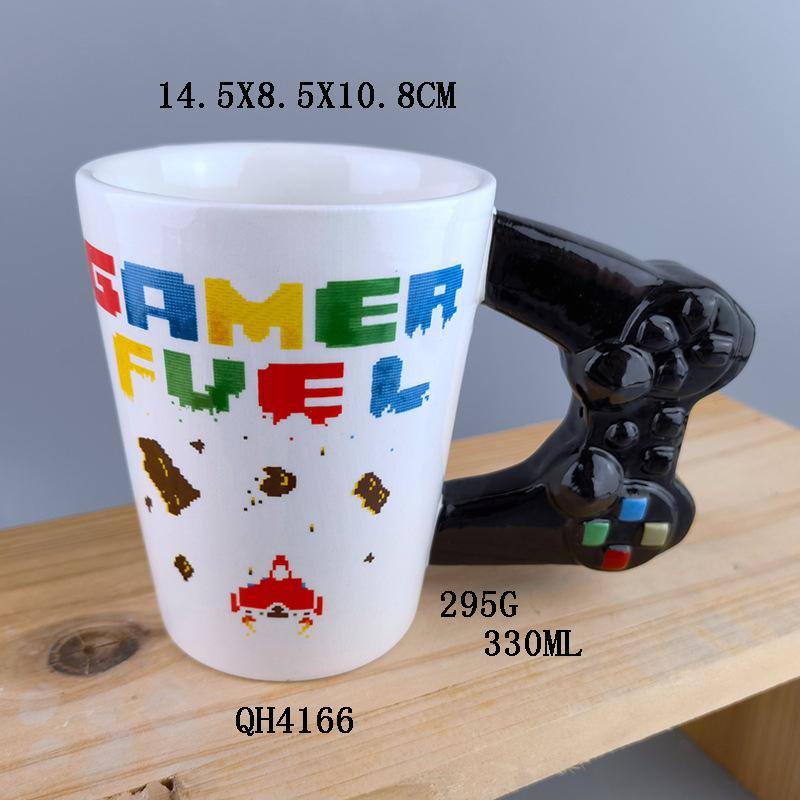 Gamepad Ceramic Mug Color Letter Game Console Joystick Ceramic Water Cup Cartoon Coffee Cup