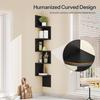 Floating Corner Shelf Wall Mounted 4-Tier 5-Tier Corner Zigzag Shelf Radial Wall Floating Shelf for Home Office Living Room Bedroom