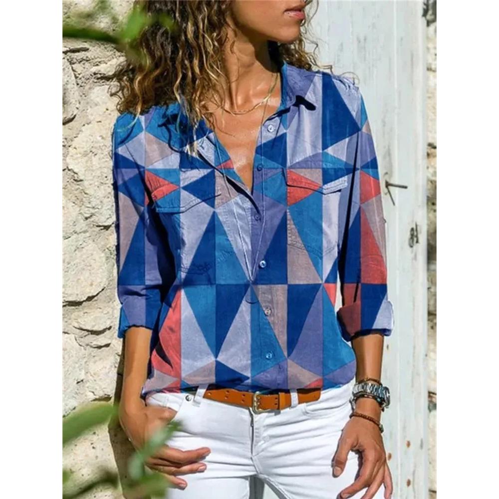 Autumn Women's Long Sleeve T-shirt Street Fashion Loose fitting Clothing Casual Shirt Button Top Women's Elegant T-shirt