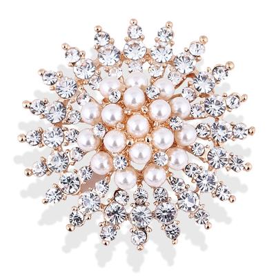 Diamant-Blumenbrosche Schalspange Pullover-Accessoires