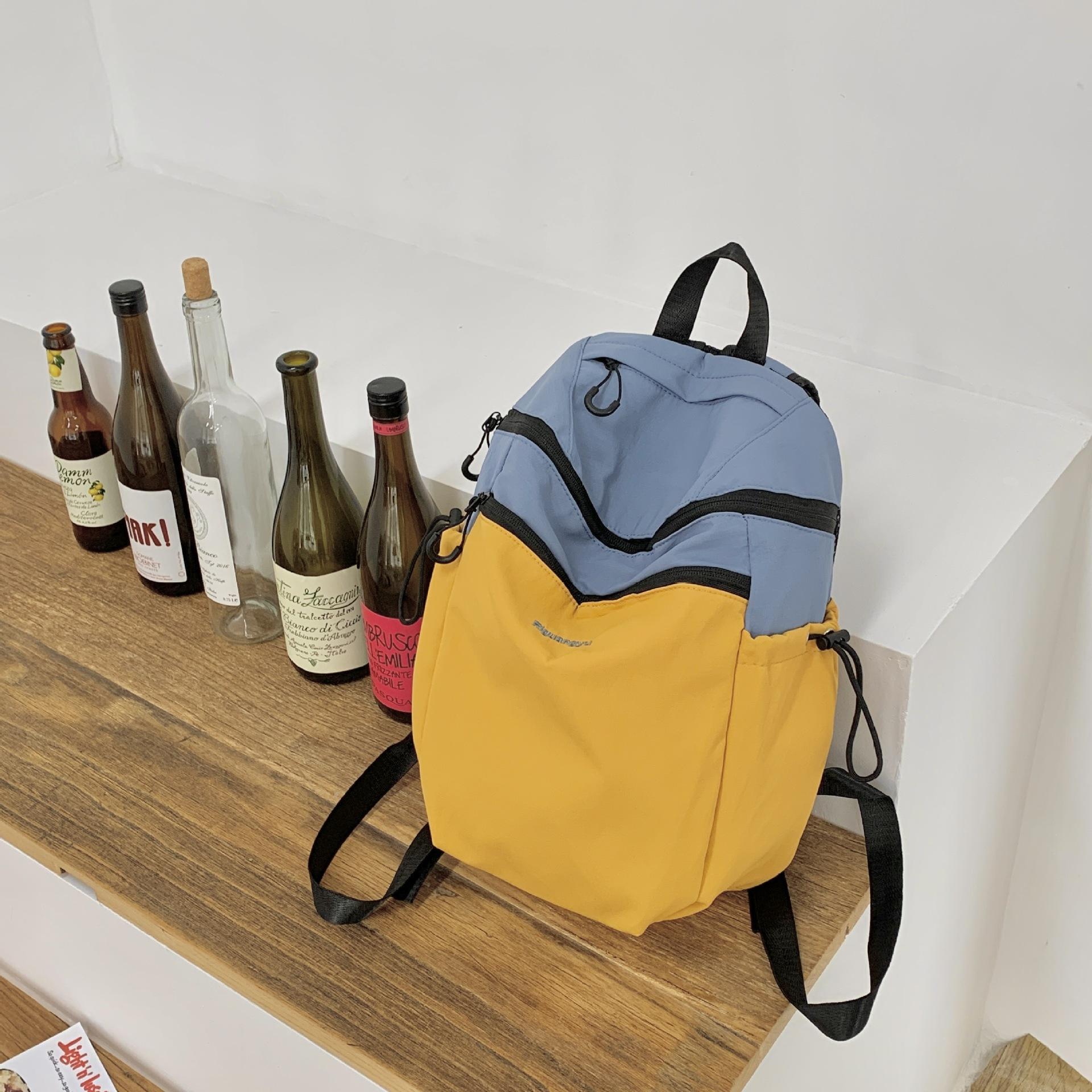 

Рюкзак женский большой емкости 2024 новый повседневный тканевый мешок ручной студенческий школьный рюкзак премиум-класса дорожный рюкзак синий