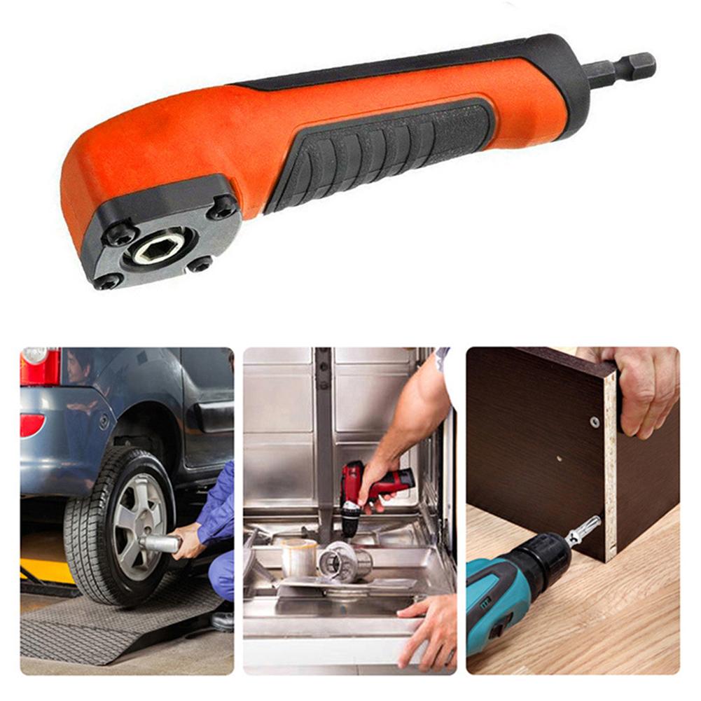 Right Angle Drilling Corner Screwdriver Holder 1/4 Hex Drill Bit Extension Shank Extension Adapter Power Tool Accessories