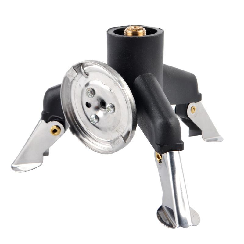 Portable Gas Stove Stand Adapter Outdoor Camping Three-Leg Stand Stove Transfer Head Gas Bottle Adapters black#0
