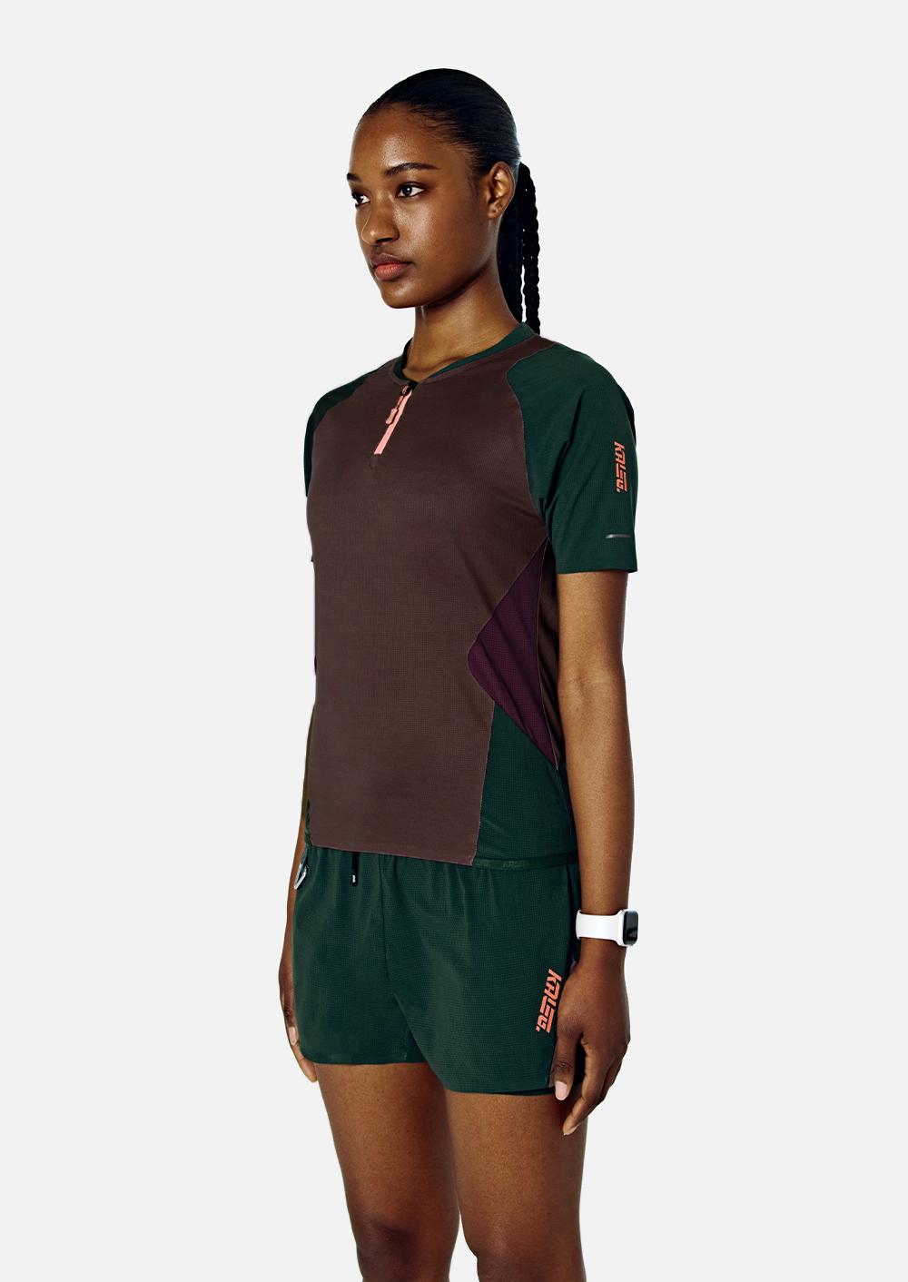 Callect 360-Vent Trail Quarter-Zip Shirt Women (Light Brown) M/Free