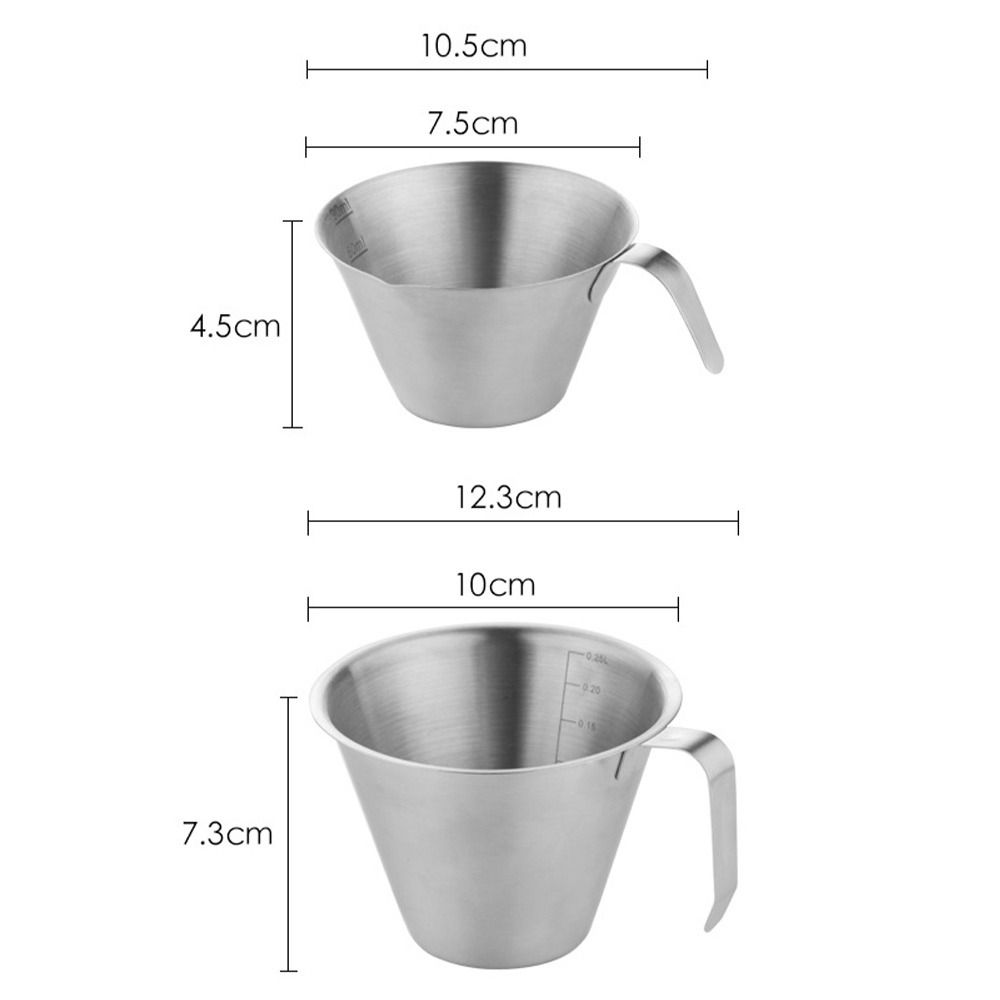Stainless Steel Pitcher Cup Spout Ounce Cup Espresso Measuring Cup  Barista