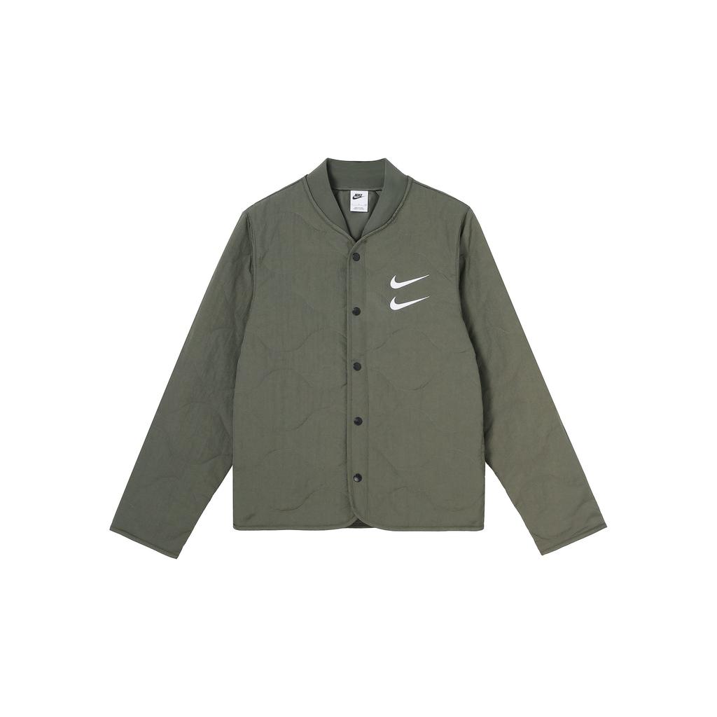 Nike Sportswear Swoosh Embroidered Loose Cotton Jacket Men Jacket Twilight-Yellow DM1247-380