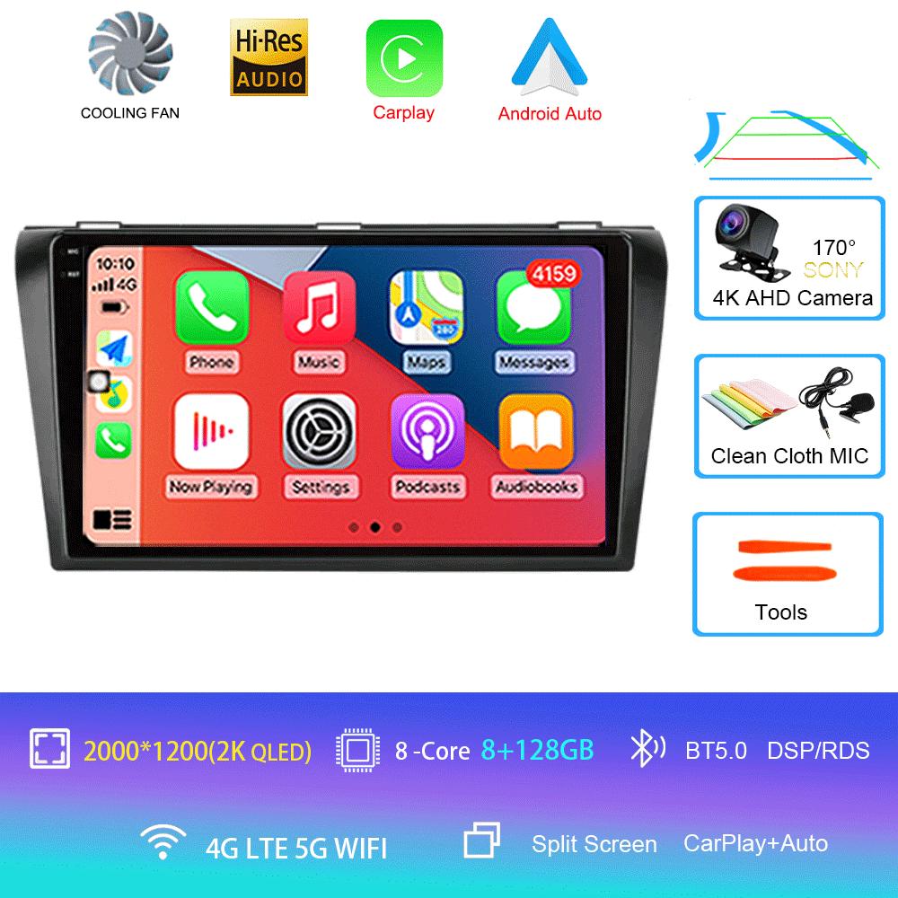 Android 14 Video Player Car Radio For Mazda 3 2004 -2009 2din with BOSE Multimedia Player Carplay Stereo GPS Head Unit