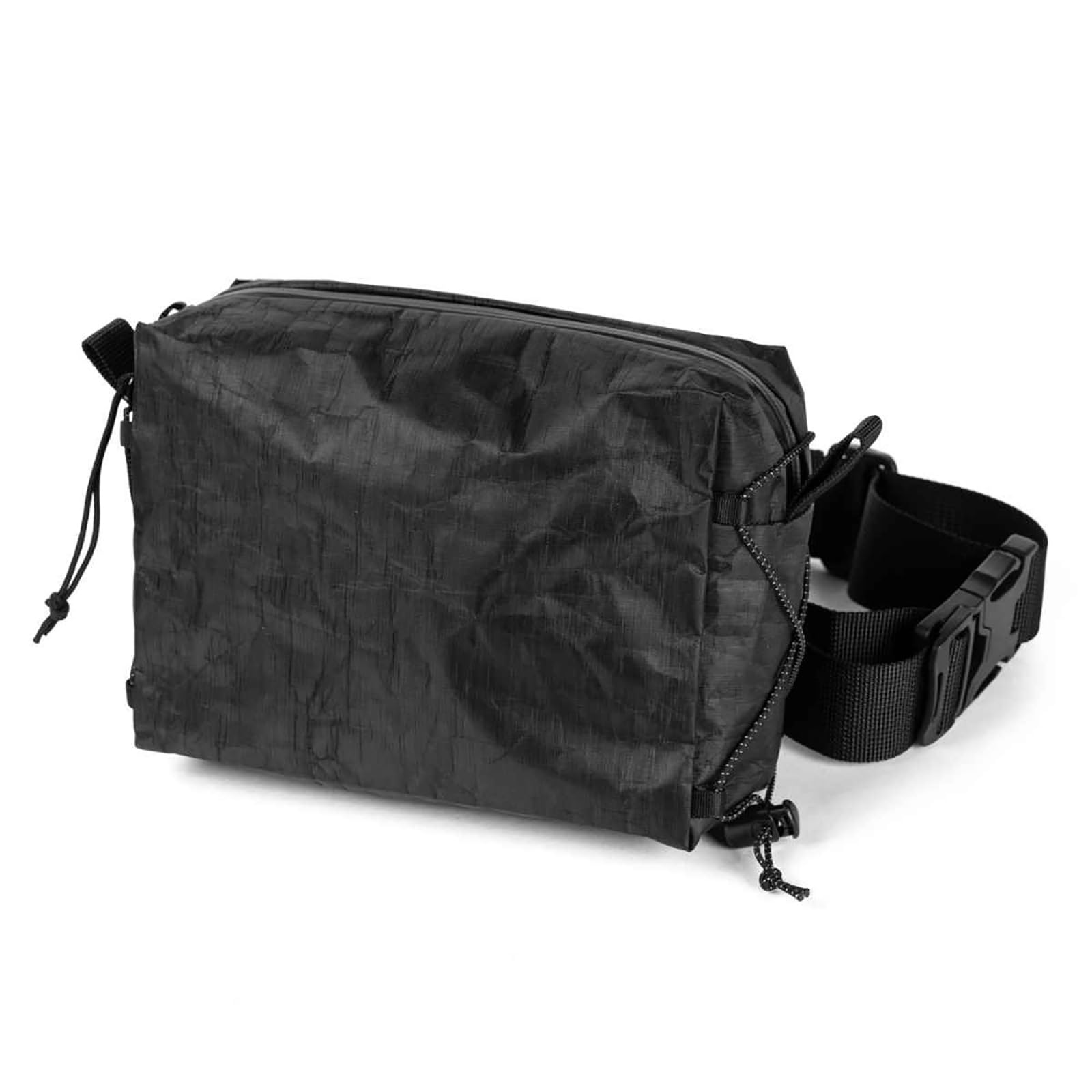 

FAIRWEATHER Hip Pack (Waist Bag) - Ideal for Cycling, Touring, Commuting, and School (Black/DCF)