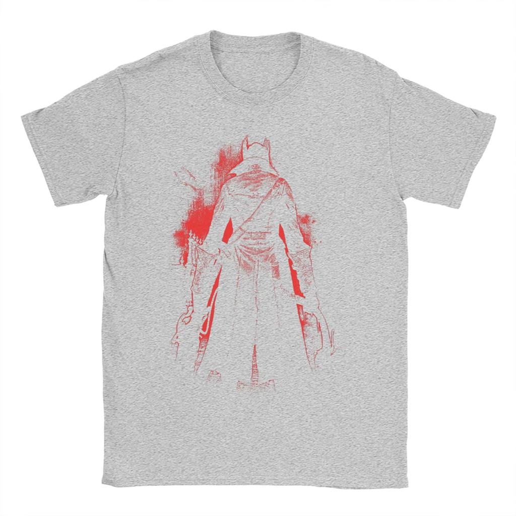 Men's  Fear The Old Blood T Shirt Bloodborne  Pure Cotton Tops Casual Short Sleeve Round Collar Tees Graphic Printed T-Shirts