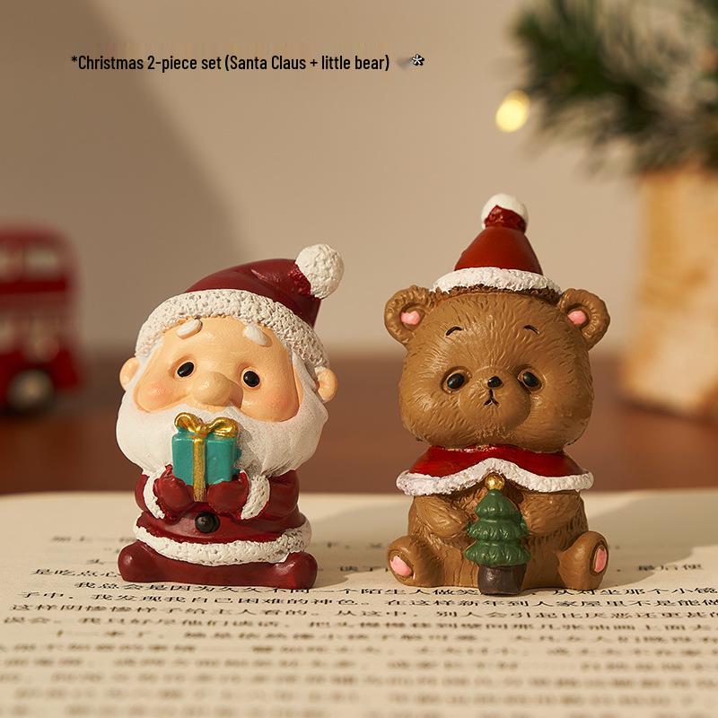 Santa Claus Christmas Gift Box: Tabletop Ornaments & Small Toys for Kids