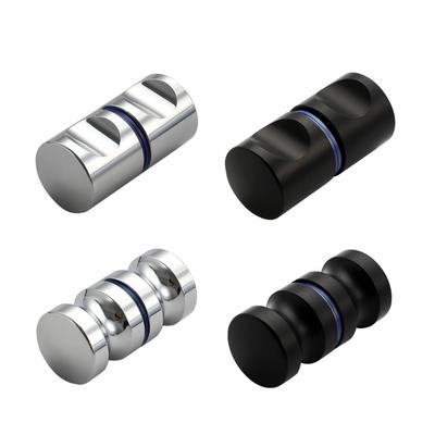 Set mit 2 stilvollen Glastürgriffen aus robusten Aluminiumlegierungsmaterialien für Heim- und Hotelbäder, einfache Installationsdesigns