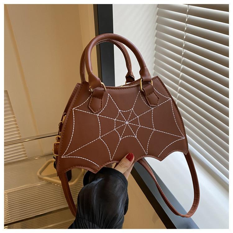 Trendy 2023 Summer Spider Web Handbag Unique Quilted Design Small Tote For Women коричневый
