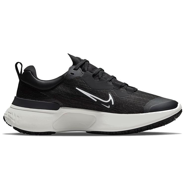 Nike Womens React Miler 2 Shield 'Black White' (women's sizes) Black / Off Noir / Light Smoke Grey / Platinum Tint Running Shoes DC4066 001