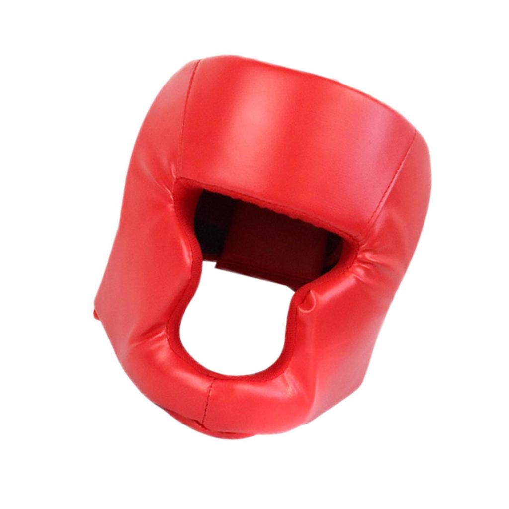 Heltäckt PU Boxningshjälm Muay Thai Utrustning Huvudskydd Träning Taekwondo Huvud Boxning Sparring Gym för Barn Vuxna