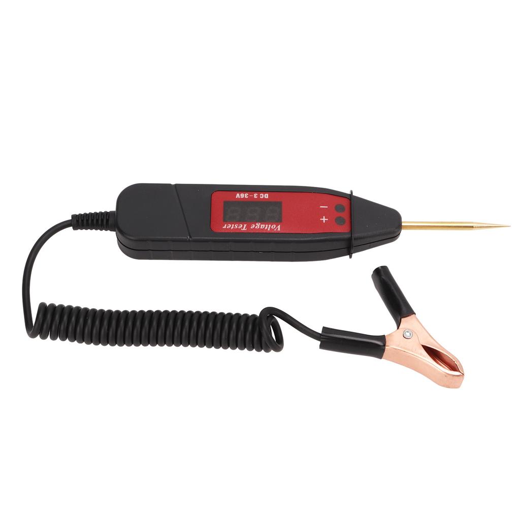 Car Electric Circuit Tester Pen LCD Digital Display Voltage Probe Detector DC3‑36V for Vehicle Maintenance