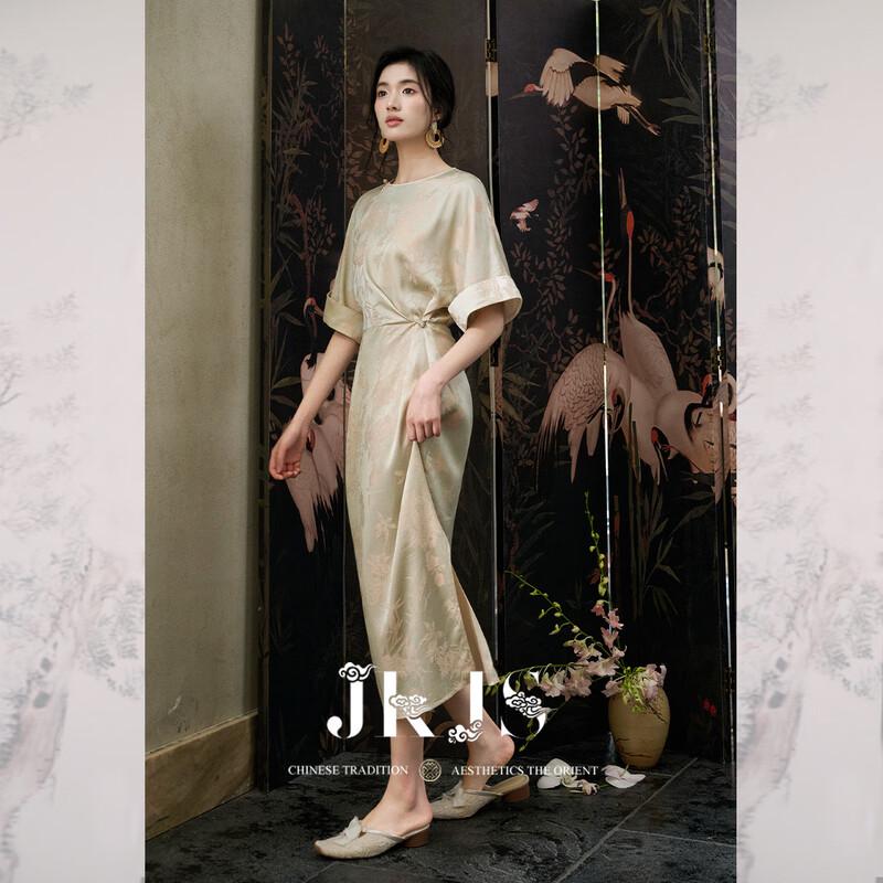 JK&JS Yao Tai Yun Rayon Acetate New Chinese Style Long Dress