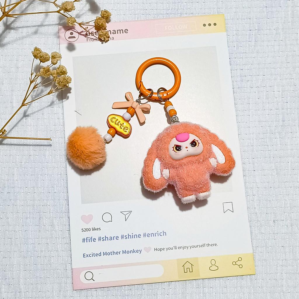 Cartoon Keychain With Plush Felt Material For Kids School Bag Decor