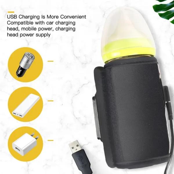 USB Insulated Quick Heating Baby Bottle Warmer Outdoor Portable Milk Bottle Warmer Bag Constant Temperature