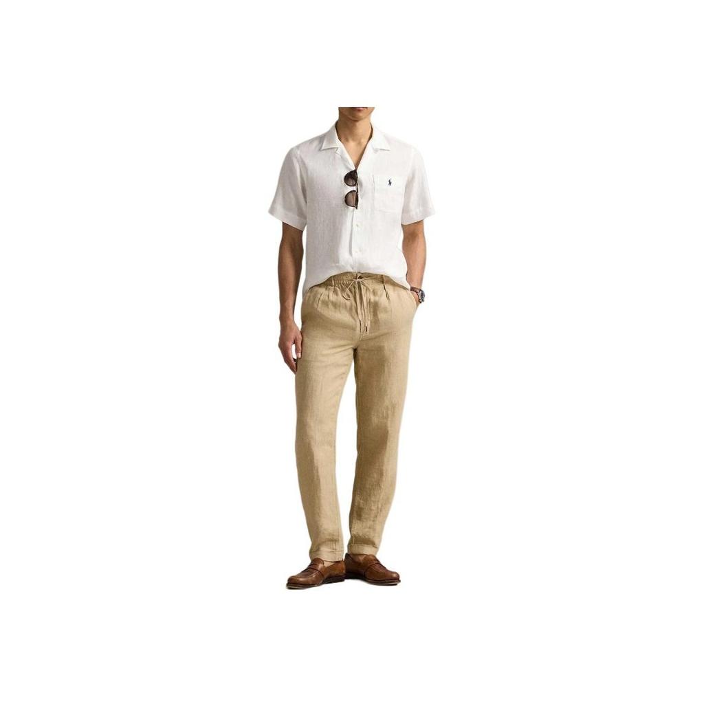 Polo Ralph Lauren Solid Loose Fit Short Sleeve Shirt Men shirts White 710966421-007