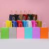 20pcs Custom Logo Kraft Paper Bag Gift Wrapping Bags Recyclable Paper Bag Shopping Packaging Eco Friendly for Retail Store