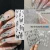 "Fantasy Aurora Butterfly Nail Art Stickers: Gentle Fairy Shell Collection"