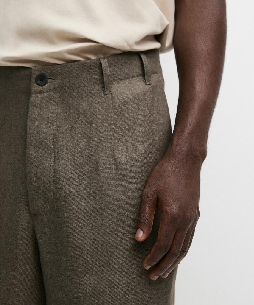 Masimodutti 100% Linen Washed Total Look Pants