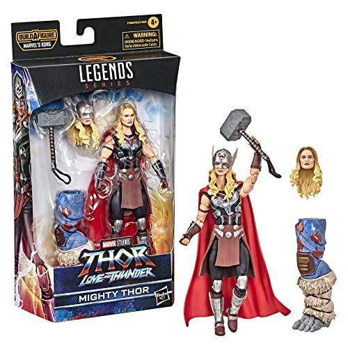 Hasbro Marvel Legends Series Thor: Love and Thunder Mighty Thor F1060 Authentic 6-inch (15cm) Action Figure with 4 Accessories and Build-a-Figure Part