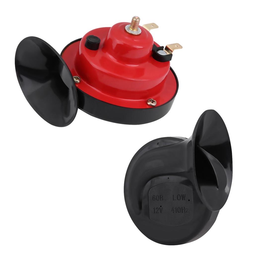 Pair of Dual Tone Loud Car Snail Air Horn 12V 135db Universal for Truck Car Boat Bike