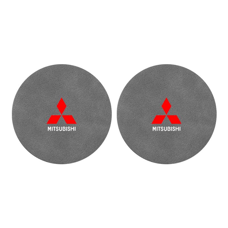Porta-copos de Carro em Camurça Antiderrapante Isolamento Térmico para Copo de Água Tapete Decorativo Para Mitsubishi ASX Lancer L200 Pajero Sport Attrage Mirage Eclipse