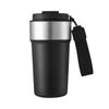 8th Gen 232g Stainless Steel Insulated Coffee Cup with Lanyard Straw, Portable for Car & Outdoor Use