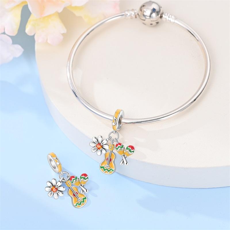 Masquerade Ball Charms Copper Mask Music Party Charms Bead Fit Original Bracelets For Women Fine Diy Jewelry Gifts