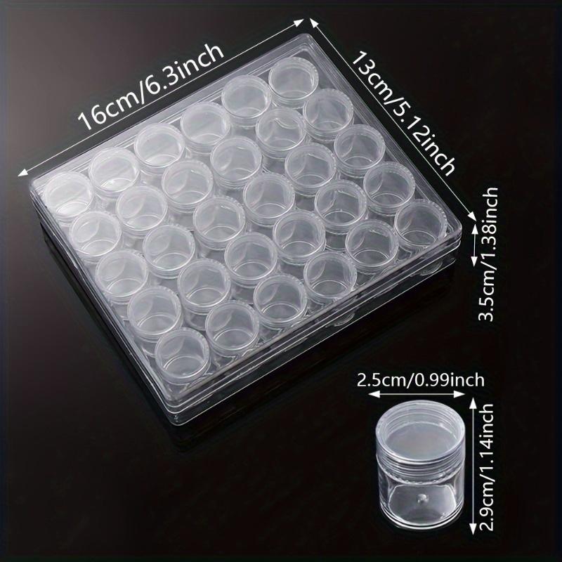 

Маленькая прозрачная пустая коробка для хранения Пластиковая квадратная коробка-органайзер для ювелирных изделий и бисера для хранения бисера, контейнер для рукоделия, DIY принадлежности