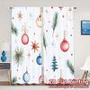 2pcs,Curtains Christmas Ornaments Snowflakes Deer Trees Popular Popular Curtain Polyester Curtains Decorations for Bedroom,