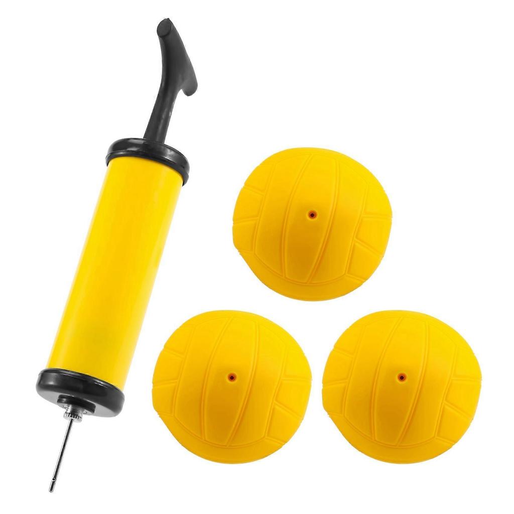 Viminston Roundnet Game Ball Replaceable Competitive Balls Mini Volleyball 6-Pack with Pump