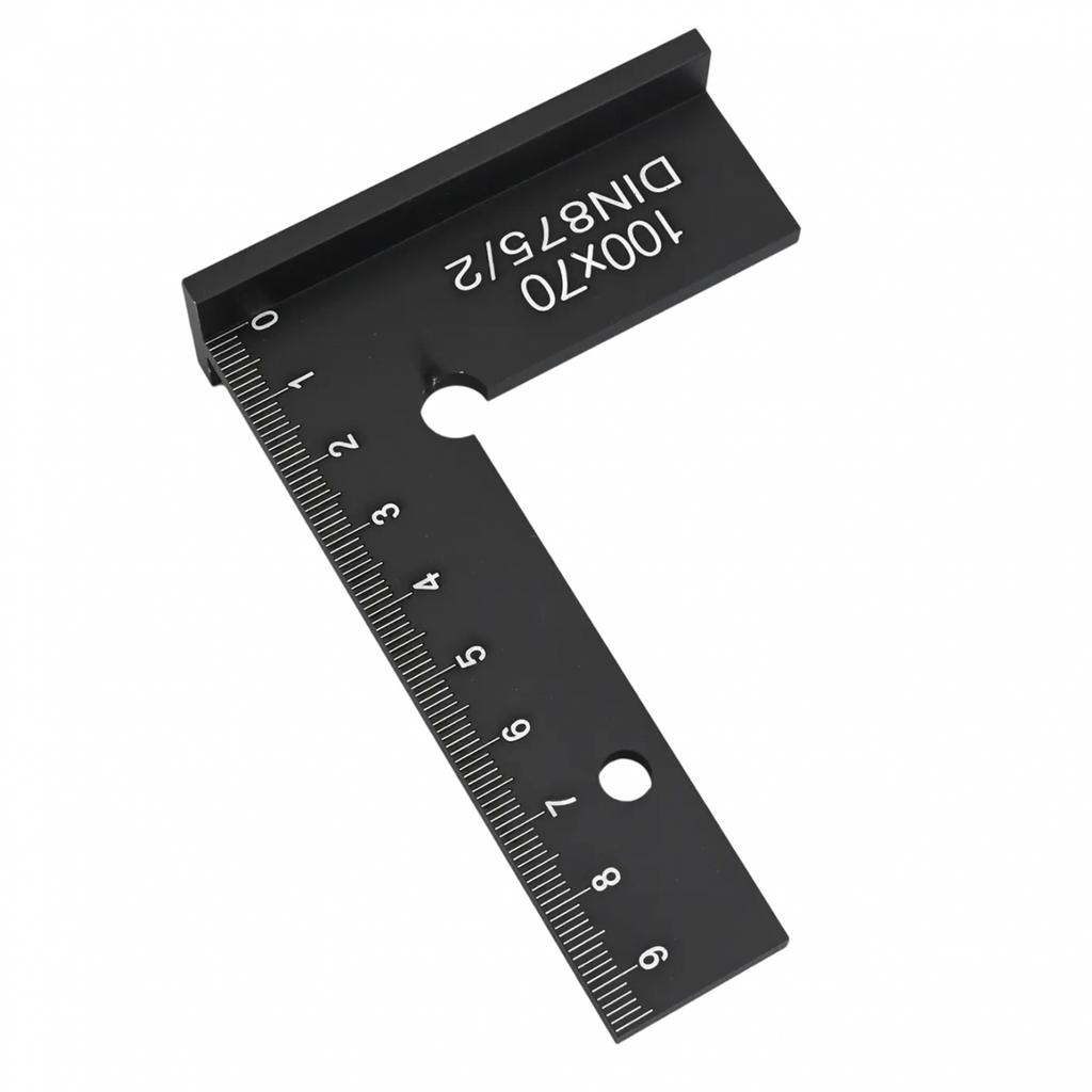 Flat Edge Square Ruler for Precise 90 Degree Angles in Woodworking Projects