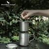 Boundless Voyage Titanbecher Outdoor Camping Einzelbecher Offenes Feuer Becher mit Teesieb aus Titan Ultraleicht Stabil mit Deckel Klappbar
