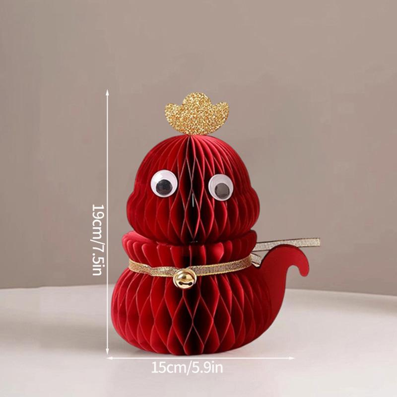 Red Gourd Honeycomb Balls Ornaments  Chinese New Year Spring Festival Decorative Housewarming Wedding Room Decoration