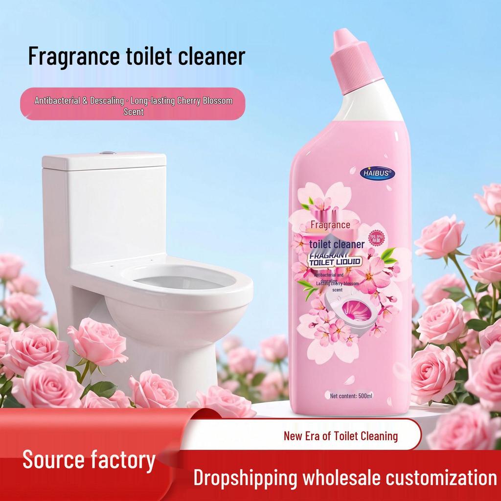 Haibusen Floral Toilet Bowl Cleaner: Deodorizes, Removes Odors, Limescale, Stains, and Urine Stains, Leaves a Pleasant Fragrance.