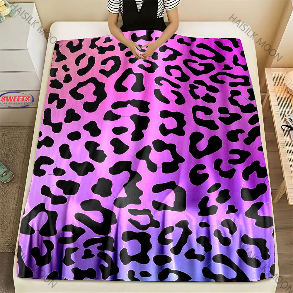 New Arrived! Colorful Leopard Themed Blankets for Friends Son Daughter Wife Birthday Holidays Christmas Fashion Gift Fast Arrive